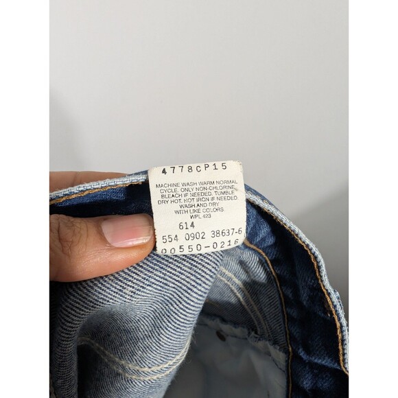 Levi's 550 Men Blue Straight Leg Denim Jeans Sz 36 Vintage Western Farm - Picture 9 of 10